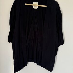 Elevenses Black Open Front Kimono